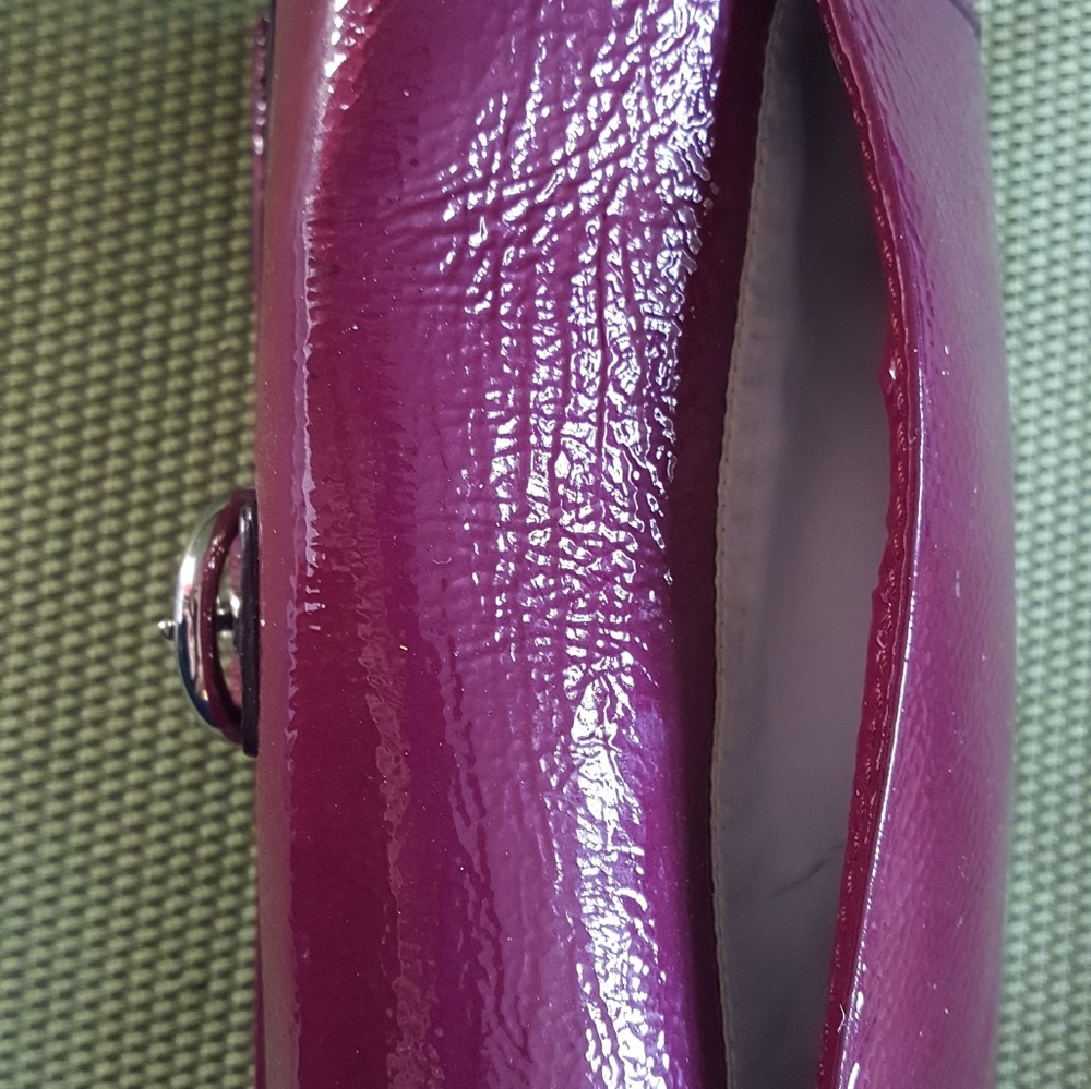 Coach Eggplant Patent Leather Wallet - Picture 6 of 6
